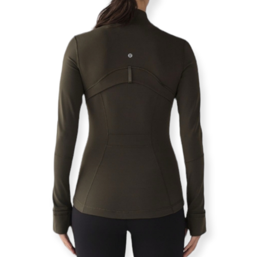 lululemon athletica Olive Green Form-Fitting Zip Jacket - Picture 2 of 9